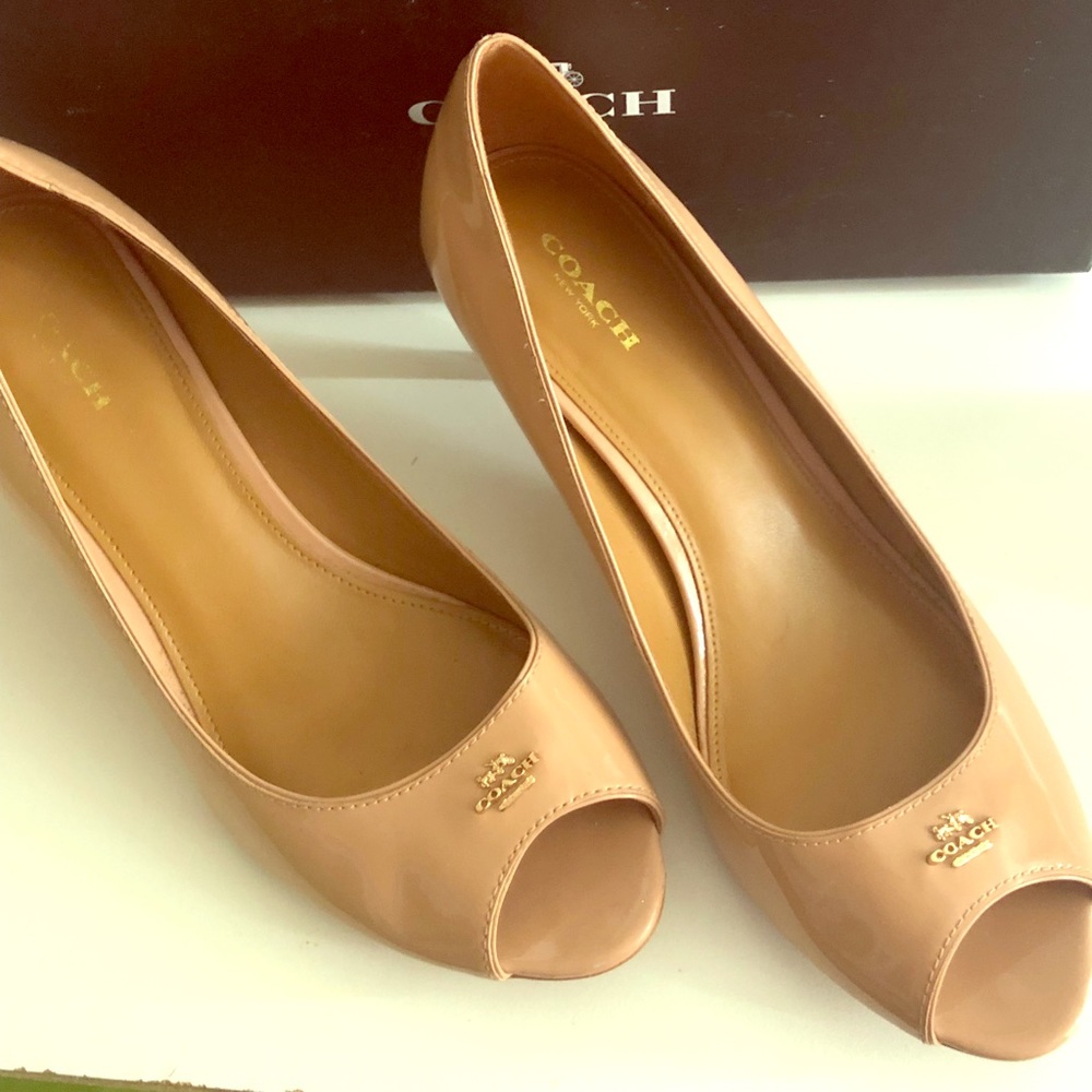 Coach Delilah Peep-toe Pumps Shell